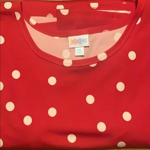 LuLaRoe Jesse. Size 2X. NWOT. Red polka dot.